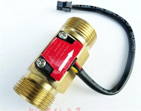 1Pcs G3/4 Male Thread Brass Hall Effect Water Flow Sensor Flowmeter 1-30L/,Min 50mm Long in Saudi Arabia