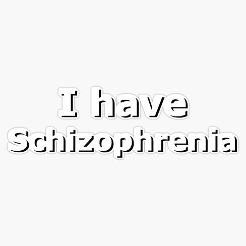 Smandh 3070 I Have Schizophrenia (C) Smandh 0001 Sticker Vinyl Waterproof Sticker Decal Car Laptop Wall Window Bumper Sticker 5" in Saudi Arabia
