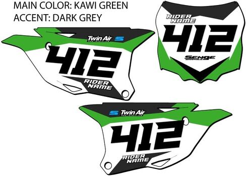 2014-2021 KX 85 SG63 Custom MX Number Plates SENGE SENGE TILE متوافقة مع Kawasaki in Kuwait