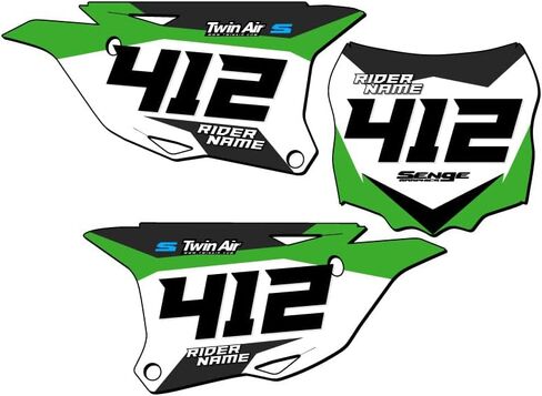 2014-2021 KX 85 SG63 Custom MX Number Plates SENGE SENGE TILE متوافقة مع Kawasaki in Kuwait
