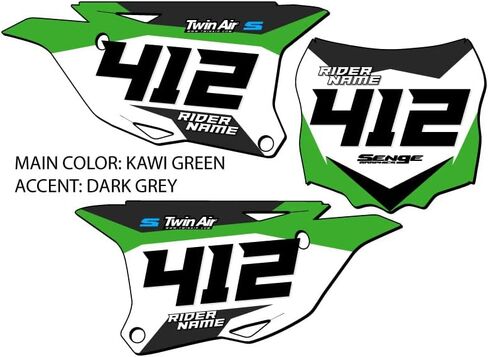 2014-2021 KX 85 SG63 Custom MX Number Plates SENGE SENGE TILE متوافقة مع Kawasaki in Kuwait