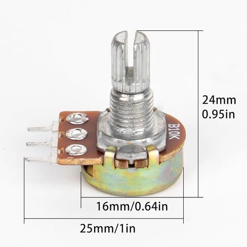 5 Pcs 10K Potentiometer 6 pin Linear Taper Adjustable Rotary Potentiometer with Knob in Kuwait