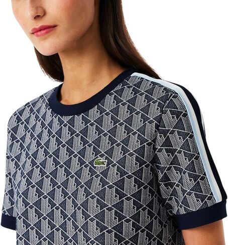Lacoste Women's Slim Fit Monogram Monogram T-Shirt in Kuwait