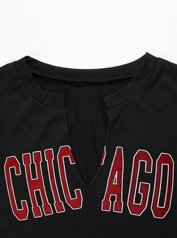 LovelyWholesale Graphic Crop Tops for Womens Sexy V Neck T Shirts Summer Short Sleeve Tops in Saudi Arabia