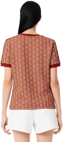 Lacoste Women's Slim Fit Monogram Monogram T-Shirt in Saudi Arabia