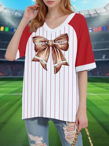 قمصان كرة القدم للنساء قميص يوم كبير في لعبة كرة القدم أمي Tshirt Graphic Sunday Tee Funday Sport Tops in Kuwait