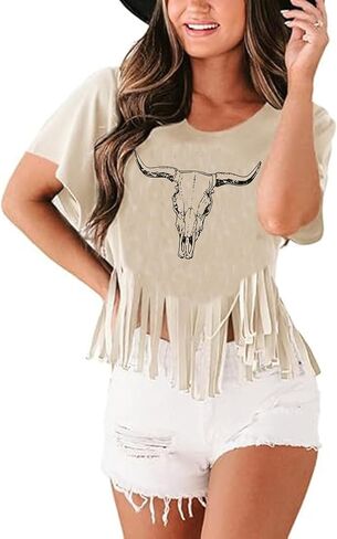 Nashville Tshirt for Women Country Concert Fringe Tops Country Music Shirts Short Sleeve Cowgirl Graphic Tees in Kuwait