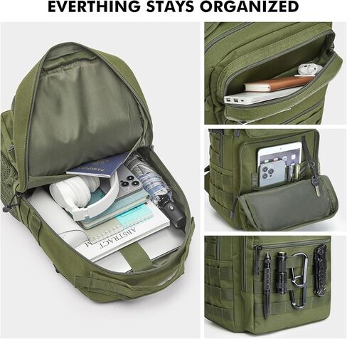 G4Free Backpack Fits 15" Laptop, 25L Tactical Work Back Pack Travel Bag for Men in Kuwait
