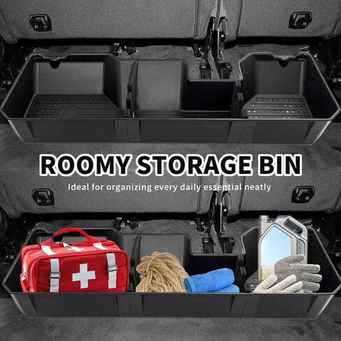 MAXDOM Under Seat Storage Fit for (2007-2018) Chevy Silverado 1500/GMC Sierra 1500 (2007-2019) 2500HD 3500HD Crew Cab Rear Underseat Organizer Box in Kuwait