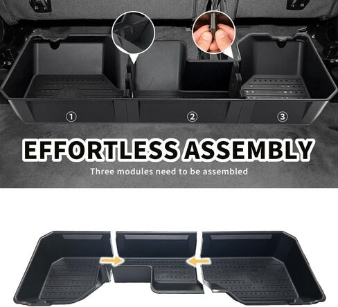 MAXDOM Under Seat Storage Fit for (2007-2018) Chevy Silverado 1500/GMC Sierra 1500 (2007-2019) 2500HD 3500HD Crew Cab Rear Underseat Organizer Box in Kuwait