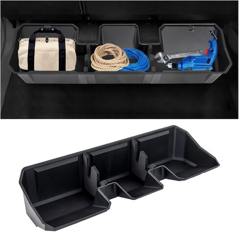 MAXDOM Under Seat Storage Fit for (2007-2018) Chevy Silverado 1500/GMC Sierra 1500 (2007-2019) 2500HD 3500HD Crew Cab Rear Underseat Organizer Box in Kuwait