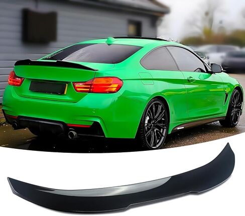 جناح المفسد الجذع الخلفي متوافق مع BMW F32 4 Series 428i/ 430i/ 435i/ 440i/ M4 2-Door Coupe 2014-2020 ، Gloss Black PSM Duckbill Decklid Lip Accessories in Saudi Arabia