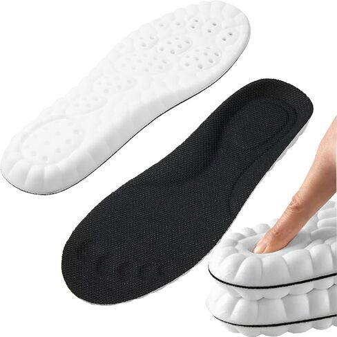 Black Cloud Soles for Women -Cloudsole Insoles for Work Boots Sport Running Comfort Shoe Inserts, Trim to Fit for Women Replacement Shoe Linner W8.5-9/M7.5-8 in Kuwait