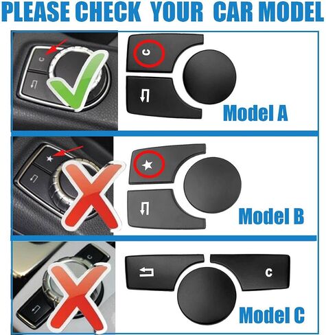 ملصق غطاء زر تبديل الوسائط المتعددة لوحدة التحكم في السيارة لسيارة Mercedes Benz A B Class CLA GLA W176 W246 C117 W117 X156 (النمط 6) in Kuwait