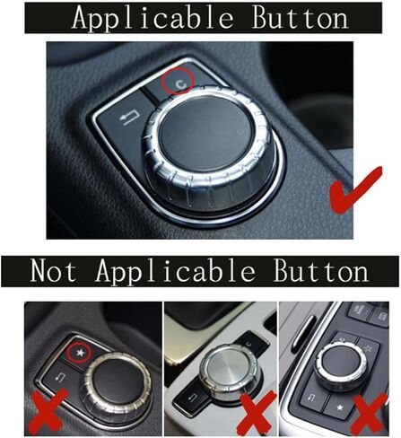 ملصق غطاء زر تبديل الوسائط المتعددة لوحدة التحكم في السيارة لسيارة Mercedes Benz A B Class CLA GLA W176 W246 C117 W117 X156 (النمط 6) in Kuwait