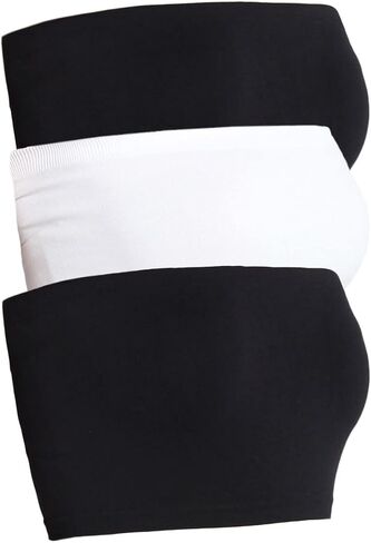 TheMogan Women's Basic Layering Seamless Bra Crop Tube Top Bandeau Strapless Bralette in Saudi Arabia