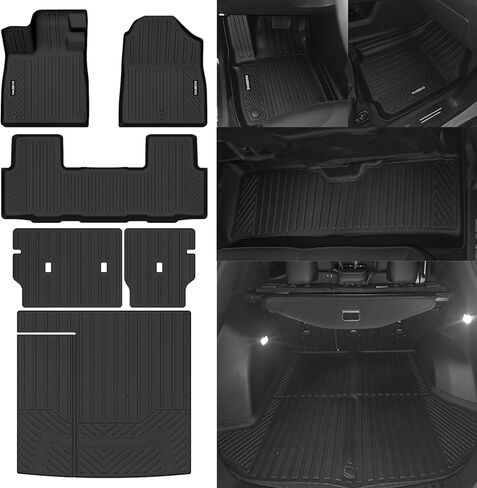 Naibeve Floor Mats for 2019-2023 2024 Honda Passport - All Weather Custom Fit Honda Passport Floor Mats Cargo Mat Liners Front & Rear Row Waterproof Interior Accessories in Saudi Arabia