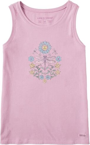 Life is Good - Womens Dreamy Dragonfly Mirror Crusher Tank Top in Saudi Arabia