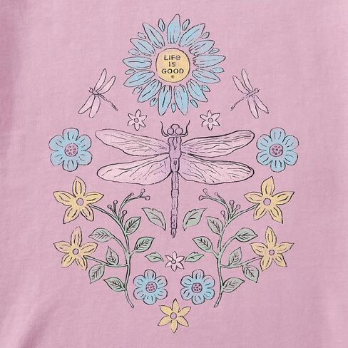 Life is Good - Womens Dreamy Dragonfly Mirror Crusher Tank Top in Saudi Arabia