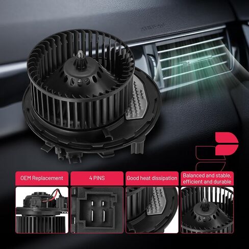 BDFHYK AC Heater Blower Motor Fan 700341 Compatible with Audi A3 A3 Quattro Q3 RS3 S3, VW Golf Golf Alltrack Golf R Golf SportWagen GTI,HVAC Blower Motor Assembly 75119 5Q1819021 in Saudi Arabia