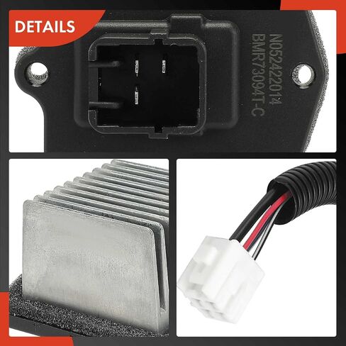 A-Premium HVAC Blower Motor Resistor with Wire Harness Kit Compatible with Mitsubishi Vehicles - Outlander 2007-2013, Outlander Sport 2011-2013, Lancer 2008-2017, RVR 2011-2013 - Replace# 7802A006 in Saudi Arabia