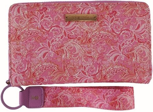 ببساطة محفظة طباعة المصمم الجنوبي مع مطابقة مفتاح FOB (Pink Paisley) in Kuwait