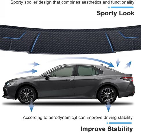 Roof Spoiler Compatible with Toyota Camry 2024 2023 2022 2021 2020 2019 2018 Rear Roof Spoiler Tail Wing(Glossy Black) in Kuwait