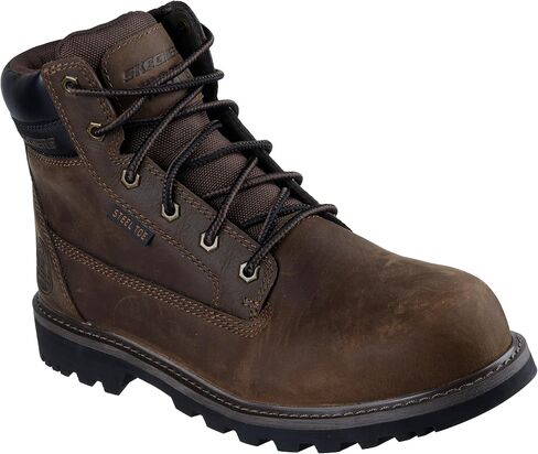 Skechers Men's Longrider 6 Inch Padded Collar Steel Toe Electrical Hazard Boot Industrial in Saudi Arabia