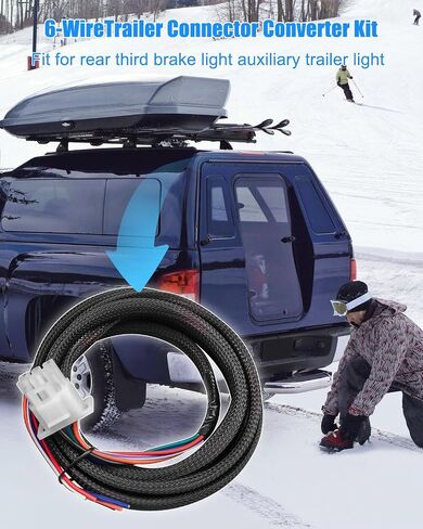 6 دبوس الأسلاك تسخير ملائمة للير شاحنة العربة مع العلامة FUSE BOX 6-WARE ADAPTER CONNECTOR KITTER TOOL LIGHT 3RD BRAKE LIGHT/DOME INTRIOR in Saudi Arabia