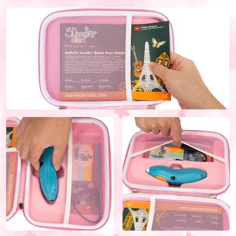 Case Compatible with 3Doodler Start+ Essentials(2024) for 3D Pen Set for Boys & Girls, Art Activity Set Storage Organizer for Educational STEM Toy Hold Filament Refill DoodlePad and Cable(Case Only) in Kuwait