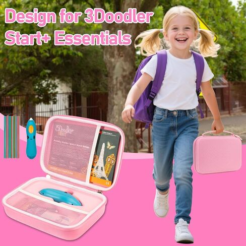 Case Compatible with 3Doodler Start+ Essentials(2024) for 3D Pen Set for Boys & Girls, Art Activity Set Storage Organizer for Educational STEM Toy Hold Filament Refill DoodlePad and Cable(Case Only) in Kuwait