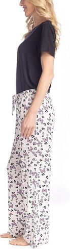 MUK LUKS Womens Short Sleeve Pajama 2-Piece Set, Super Soft, T-Shirt and Pants, Garden Party in Saudi Arabia