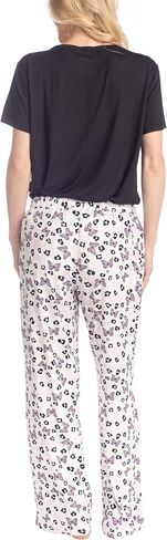 MUK LUKS Womens Short Sleeve Pajama 2-Piece Set, Super Soft, T-Shirt and Pants, Garden Party in Saudi Arabia