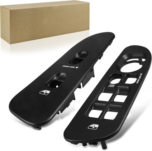 BASIKER Driver and Passenger Black Door Window Switch Panel Bezel for 2002 to 2010 Dodge Ram 1500 2500 3500 Front Right and Left Window Button Border Trim in Saudi Arabia