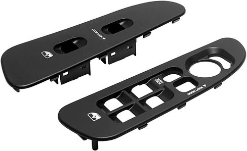 BASIKER Driver and Passenger Black Door Window Switch Panel Bezel for 2002 to 2010 Dodge Ram 1500 2500 3500 Front Right and Left Window Button Border Trim in Saudi Arabia