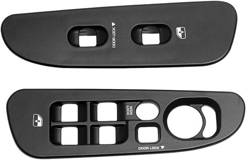 BASIKER Driver and Passenger Black Door Window Switch Panel Bezel for 2002 to 2010 Dodge Ram 1500 2500 3500 Front Right and Left Window Button Border Trim in Saudi Arabia