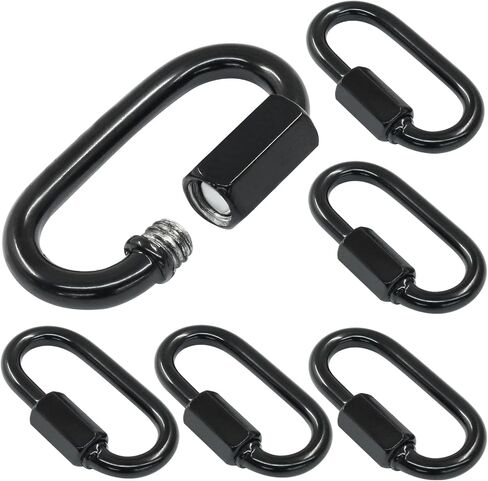 D موصل سلسلة الارتباط السريع ، M3.5 Black Huchice Link Quick Link Metal Carabiner Screw for Whiselier Lights and Outdoor Fack ، Pack of 4 in Kuwait