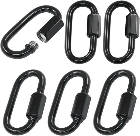 D موصل سلسلة الارتباط السريع ، M3.5 Black Huchice Link Quick Link Metal Carabiner Screw for Whiselier Lights and Outdoor Fack ، Pack of 4 in Kuwait