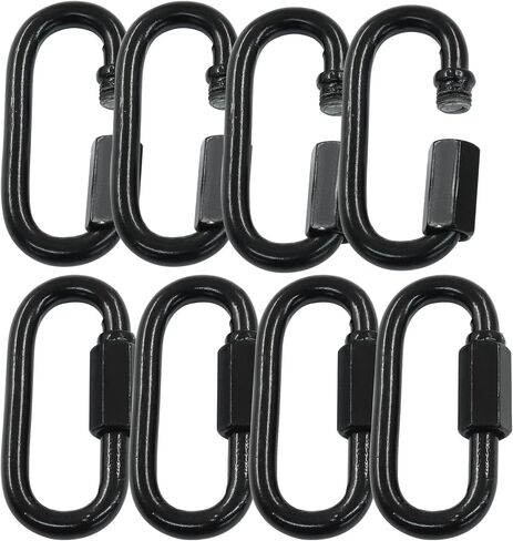 D موصل سلسلة الارتباط السريع ، M3.5 Black Huchice Link Quick Link Metal Carabiner Screw for Whiselier Lights and Outdoor Fack ، Pack of 4 in Kuwait