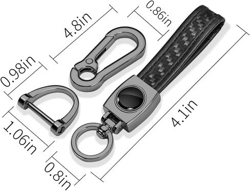 for Chevrolet Black Logo Real Black Carbon Fiber Strap Hook Key Chain Keychain, Official Licensed in Saudi Arabia