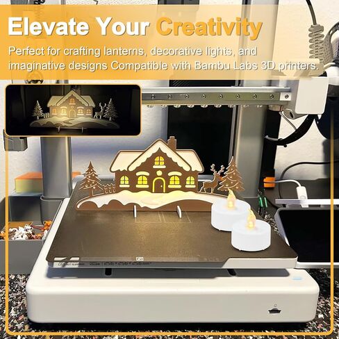 مجموعة مصباح LED ثلاثية الأبعاد 001 - متوافقة مع نماذج مختبر Bambu ، ضوء 3000K White ، USB يعمل بالتجميع السهل ، MakerWorld Maker's Supply's in Kuwait
