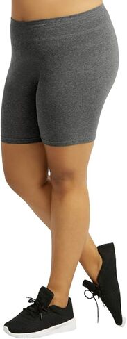 I & S Mid'st Cotton Cotton Activewear Exercy Pikout Riker Yoga Shorts Leggings بالإضافة إلى الحجم in Saudi Arabia