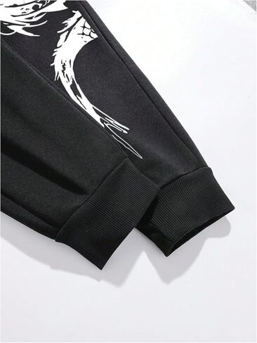 الرجال اليابانيين Dragon Graphic Sweatpants Streetwear Street Drage in Saudi Arabia