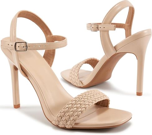 Ablanczoom Womens High Heels for Wedding: Ankle Strap Stilettos Open Toe Heeled Dressy Sexy Sandals Party Prom in Saudi Arabia