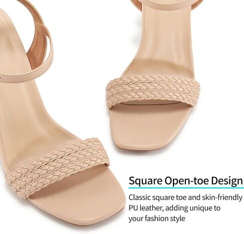 Ablanczoom Womens High Heels for Wedding: Ankle Strap Stilettos Open Toe Heeled Dressy Sexy Sandals Party Prom in Saudi Arabia