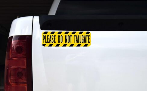 StickerTalk Please Do Not Tailgate Vinyl Sticker, 10 inches by 3 inches in Saudi Arabia