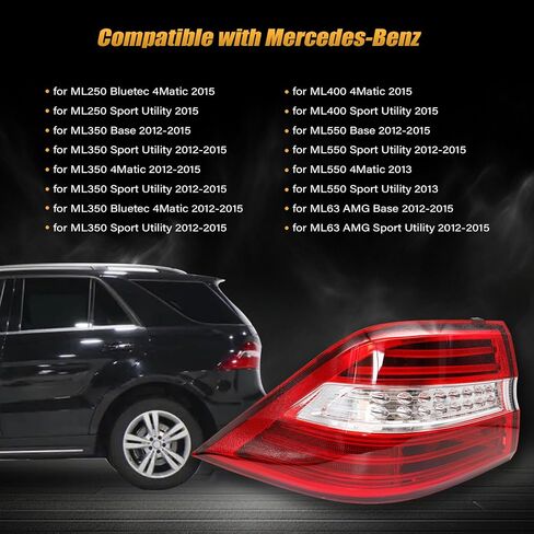 XQSMWF LED LED ملاءمة لمرسيدس Benz W166 ML350 ML550 ML63 AMG 2013 2013 2014 1669063501 MB2804107 LEFTER SIDED SIDER SAFTER LIPTER in Saudi Arabia