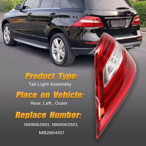 XQSMWF LED LED ملاءمة لمرسيدس Benz W166 ML350 ML550 ML63 AMG 2013 2013 2014 1669063501 MB2804107 LEFTER SIDED SIDER SAFTER LIPTER in Saudi Arabia