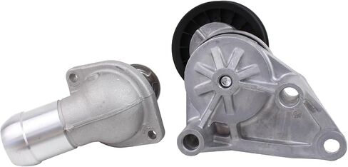 Engine Water Pump with Coolant Thermostat Housing and Drive Belt Tensioner Kit for Cadillac Escalade Chevrolet Silverado Suburban Express 1500 2500 3500 Tahoe Trailblazer GMC Envoy Yukon in Saudi Arabia