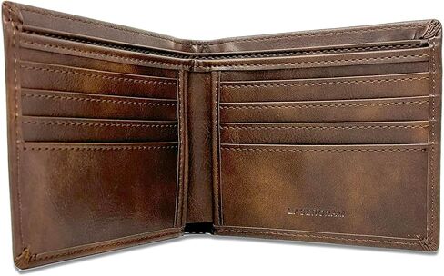 Lasergram Faux Leather Bi-Fold Wallet ، الله 1 ، نقش مخصص (ريفي مع الذهب) in Kuwait